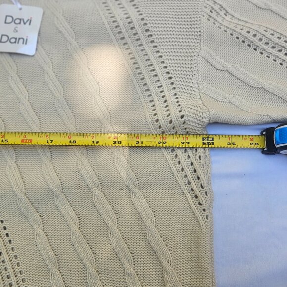 Davi and Dani cold shoulder leopard mixed print sweater Womens LARGE - Picture 9 of 12